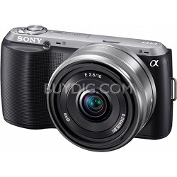 Alpha NEX-C3 Interchangeable Lens Black Digital Camera w/ 16mm Lens