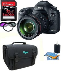 Canon EOS 5D Mark III 22.3MP Digital SLR Camera with EF 24-105mm Lens + 32GB SDHC Card + Filter + Camera Bag + Canon PIXMA Pro 9000 Mark II Photo Printer