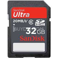 32GB Ultra SDHC Memory Card 20MB/s (Class 6)