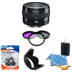 EF 50mm F/1.4 USM Lens 2515A003 w/ Filter Kit, Hood & Cleaning Kit