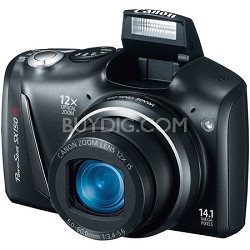 Powershot SX150 IS 14MP 12x Zoom Black Digital Camera w/ 720p HD Video