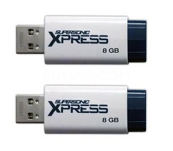 2 Pack Patriot PSF8GXPUSB Memory Supersonic Xpress 8GB 3.0 USB Flash Drive