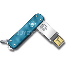 Victorinox Swiss Army 4.6171.22G16US1 Blue Alox Slim 16GB USB 2.0 Flash Drive + Free 16GB Micro SD Card