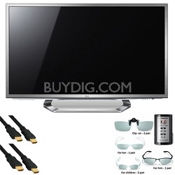 LG 55G2 55" Cinema 3D Google 1080p 120Hz LED-LCD HDTV with 6-Pairs 3D Glasses + LG AG-F216 Six 3D Glasses + 2 6-Feet HDMI Cables