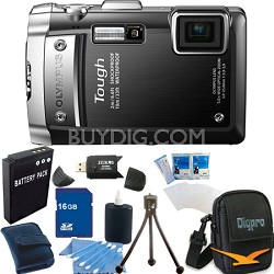 Olympus Tough TG-810 14MP Digital Camera Bundle, 5x Wide Angle Optical Zoom, 3" LCD