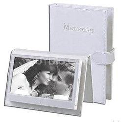 7" Portable Digital Photo Frame with Embossed Leather Cover