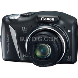 Powershot SX130 IS 12MP 12x Zoom Digital Camera w/ 720p HD Video - Refurbished