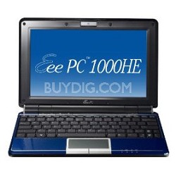 Eee PC 1000HE N280 1.66GHz 10" XP Netbook Blue