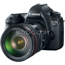EOS 6D Full Frame 20.2 MP SLR Camera w/ 24-105mm USM f/4.0L IS  AF Lens