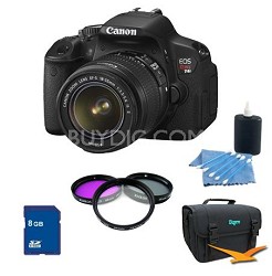 EOS Digital Rebel T4i 18MP SLR Camera 18-55mm IS Lens Photo Enthusiast Kit