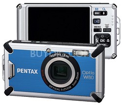 Optio W80 Waterproof Digital Camera (Azure Blue)Outdoor Photo Editor's Choice