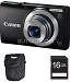 Canon Powershot A4000 IS 16MP Black Digital Camera $85
