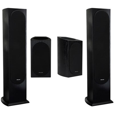 Two Pioneer Bookshelf Speakers + Two Floorstanding Loudspeaker