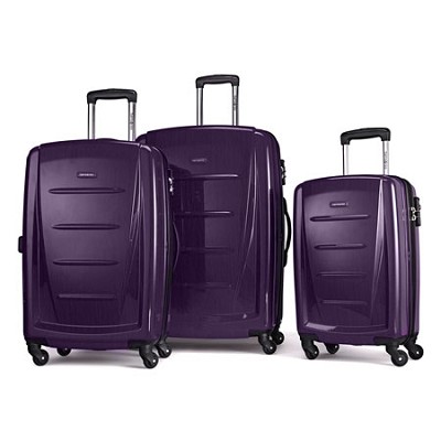 Samsonite Winfield 2 Fashion Hardside 3 Piece Luggage Set (Purple)